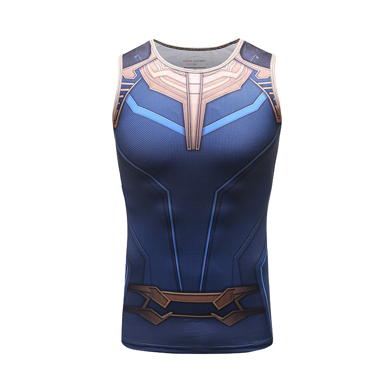Picture of Men's sports vest fitness tight running training Digital printed breathable vest light elastic