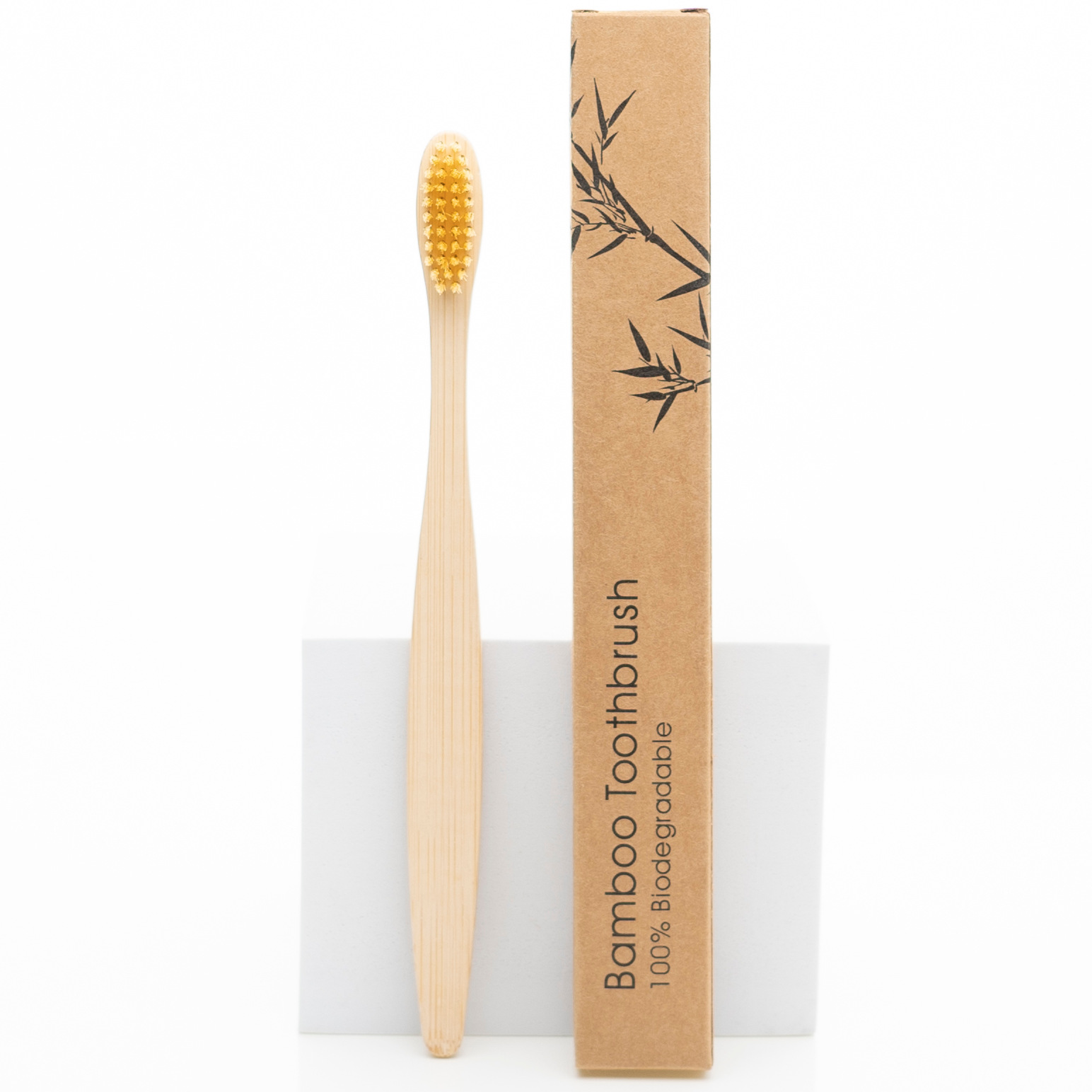 Picture of Hotel Disposable Bamboo Toothbrushes, Multi-Color Soft and Hard Bristles, Biodegradable Bamboo Toothbrushes, Customizable with Logo, Set Packaging