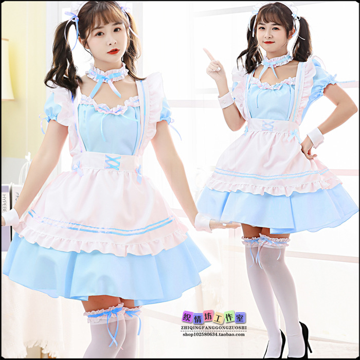 Picture of Miracle Warm Travel Around the World Red Wine Sweetheart Maid Dress lolita Cute Maid Dress cosplay Hand Game