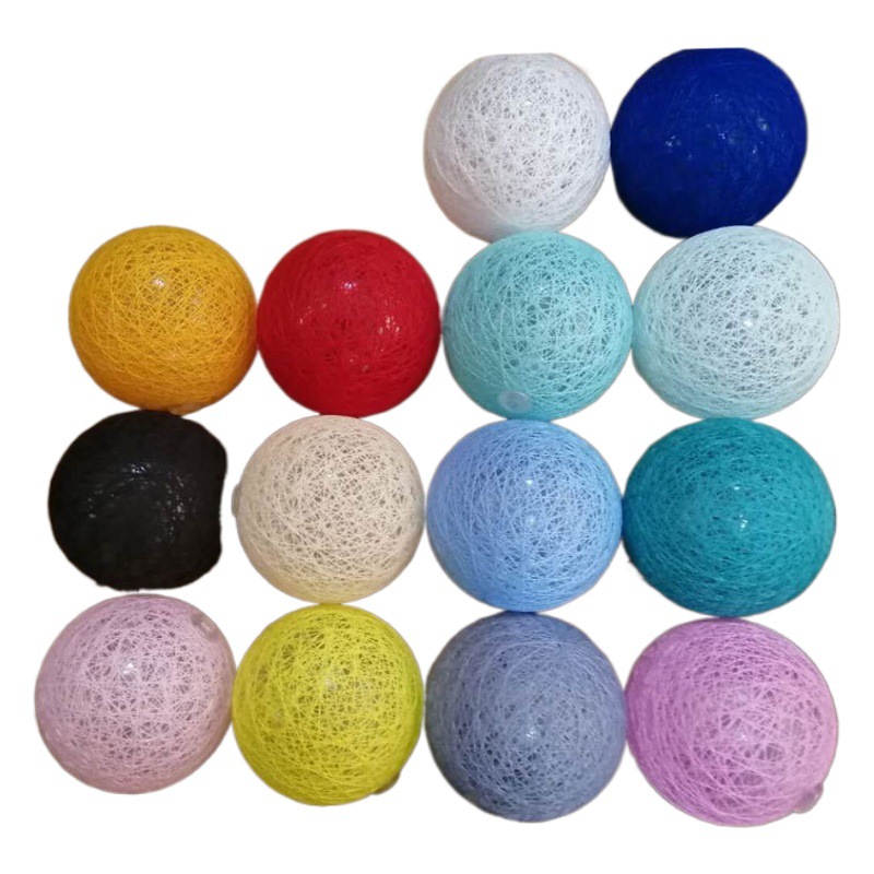 Thailand led cotton string ball lamp string Christmas holiday indoor bedroom decoration statement ball lamp small colored lamp string lamp flashing lamp