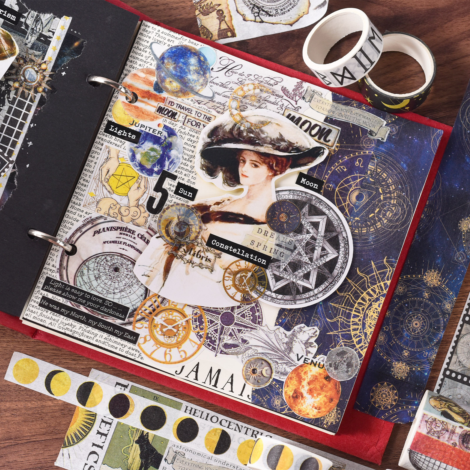 Picture of Jilu Agugu Washi Tape Set Nostalgic Memory Series Vintage Journal Diary DIY Decorative Stickers