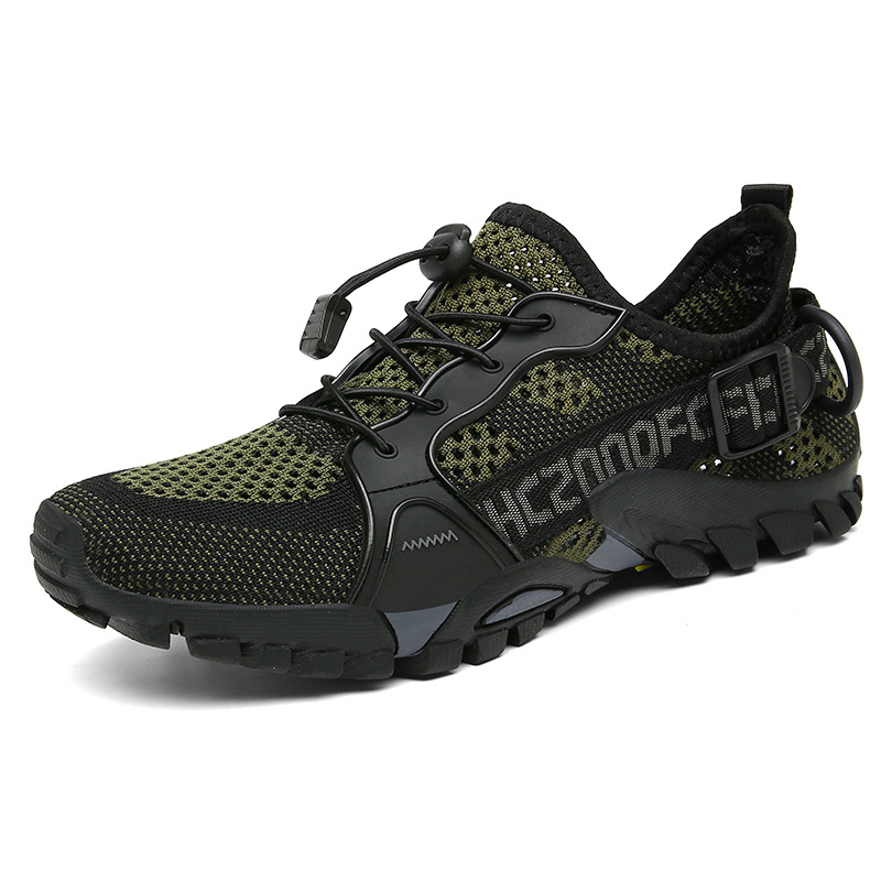 Outdoor Large Size Men's Shoes, Summer Breathable Hiking Shoes, Couples Foreign Trade Hiking Shoes, Wading Shoes, Mesh Casual Shoes