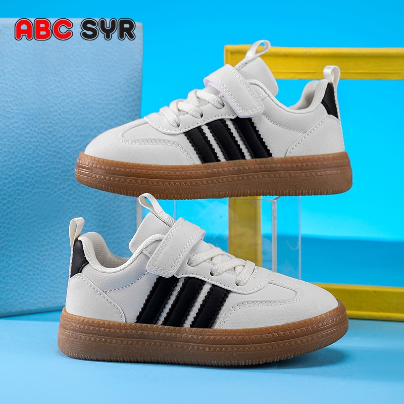 Boys' Sneakers 2025 Spring/Autumn Style Boys' Leather Fashion Girls' Soft Sole Lightweight Casual Running Shoes Trendy
