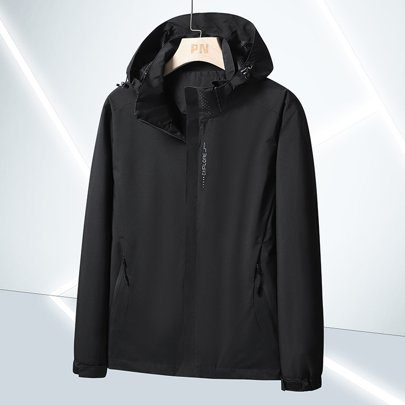 Picture of 6266 Outdoor Jacket Men's Thin Jacket Women's Jacket Single Layer Hooded Three-proof Mountaineering Suit Printable Logo