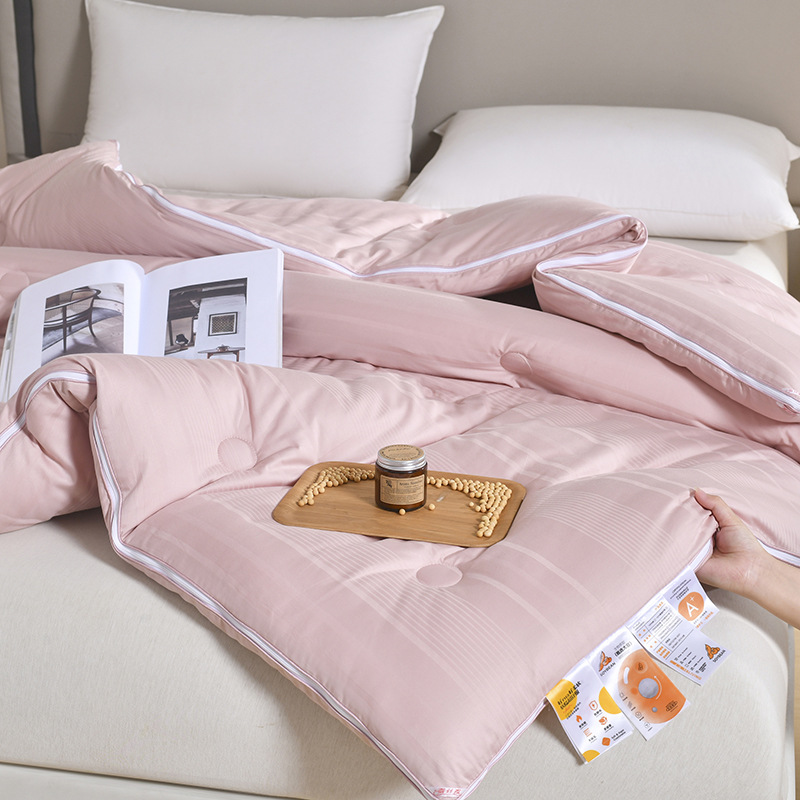 Picture of Cotton A mother and child quilt two-in-one zipper style thickened warm tribute satin jacquard winter quilt single double spring and autumn quilt core 4