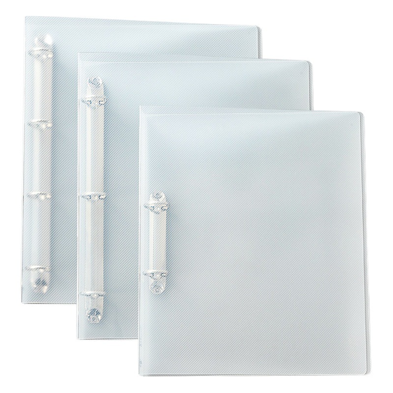 A4 binder punch folder 2 holes 3 holes 4 holes transparent plastic office data file pp storage folder