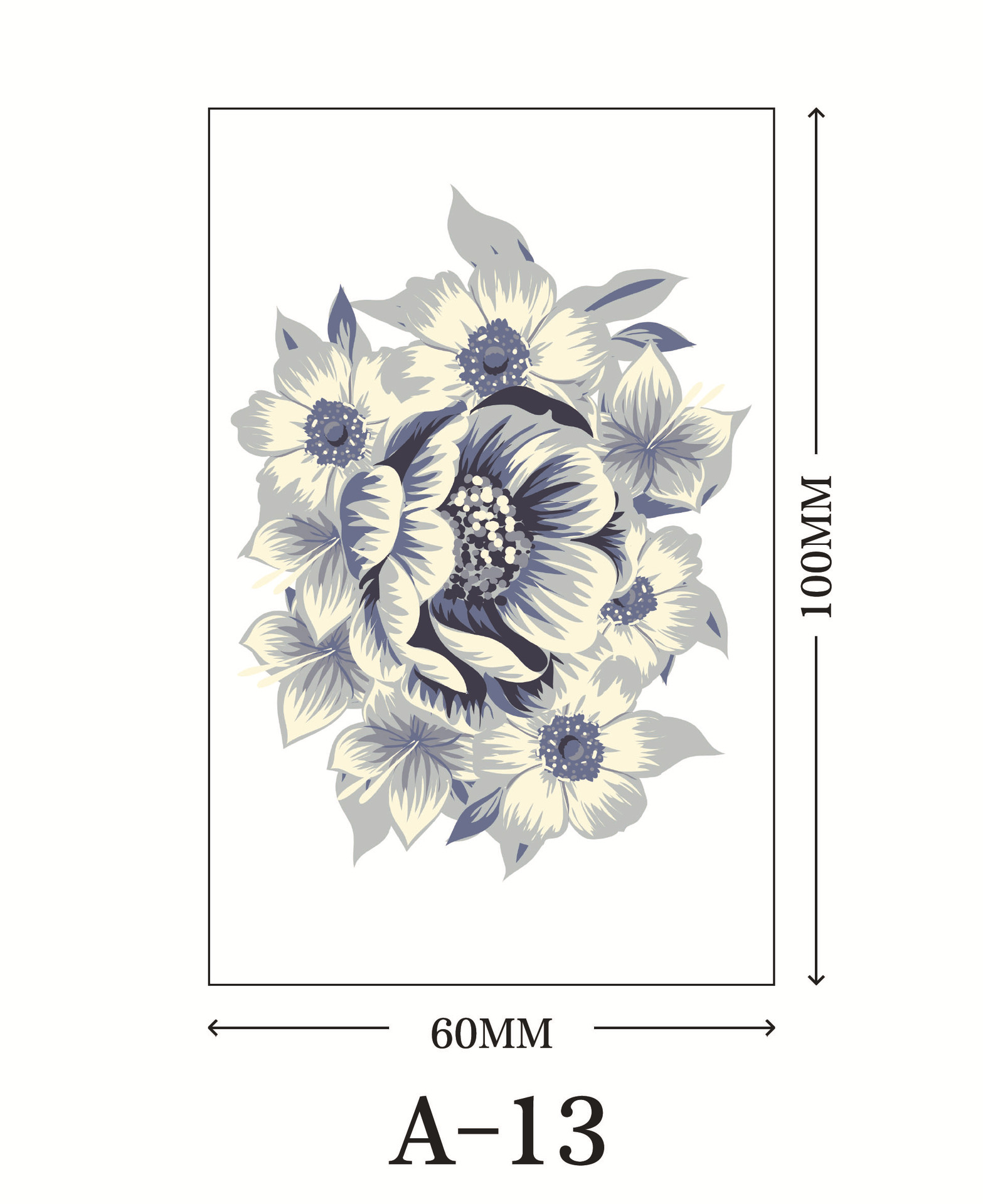 Picture of New cross-border rose flower tattoo stickers small fresh net red color tattoo stickers factory wholesale waterproof and durable