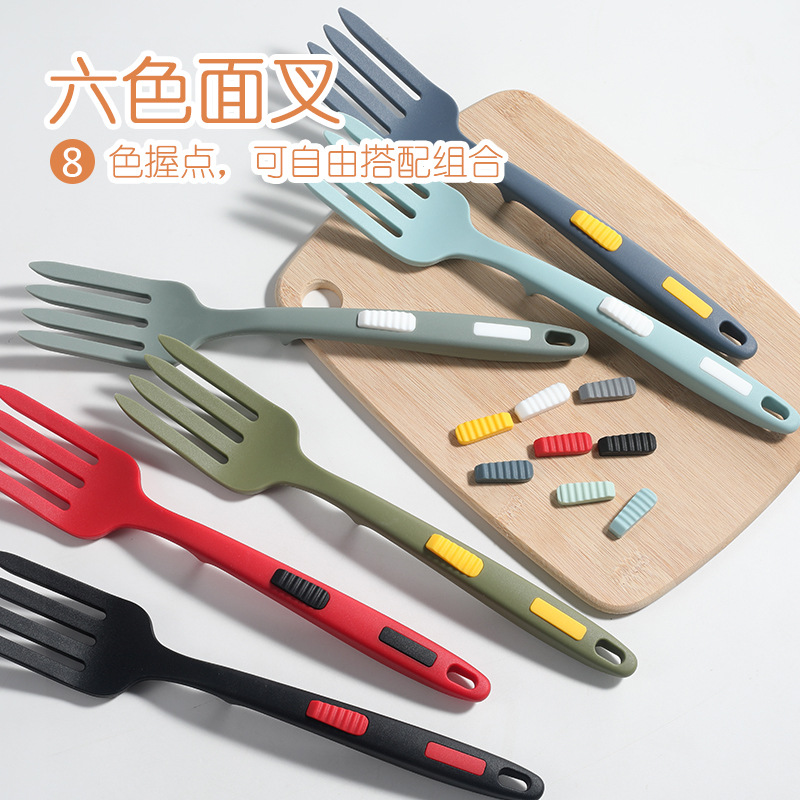 Picture of Amazon Creative Household Multi-function Silicone Cuisine Fork Large Cross-border Spaghetti Fork Fried Noodles Fork