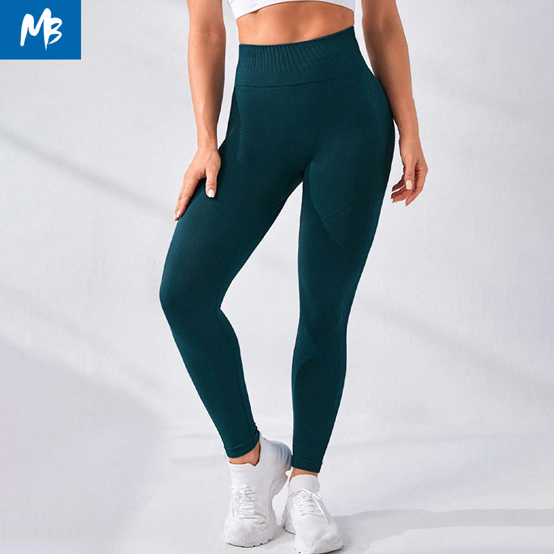Cross-Border Seamless Peach Yoga Butt Lift Pants Yoga Wear Tight High Waist Outdoor Sports Super Elastic Fitness Pants