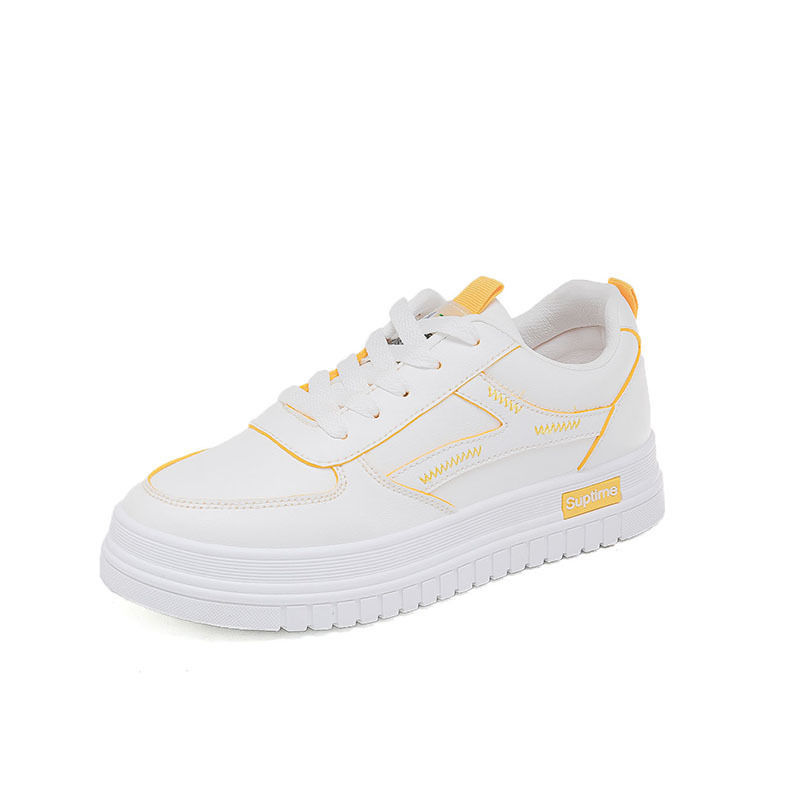 Picture of 2022 Spring New White Shoes Women's Breathable Spring and Autumn Fashion Sneakers Student Leather Women's Shoes Flat Sports Trendy Shoes