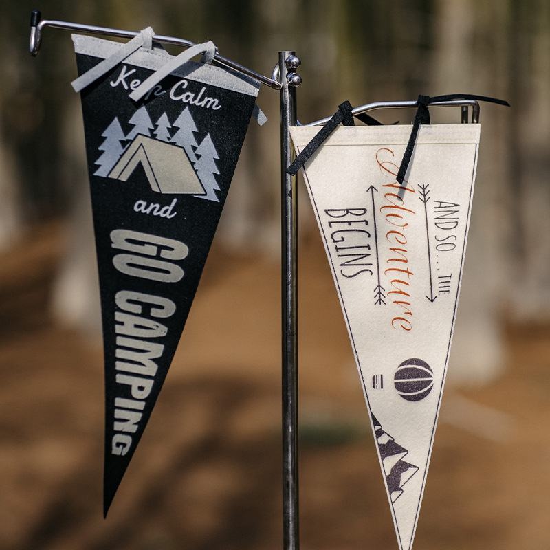Felt Outdoor Tent Pennant Camping Flag Club Cycling Hanging Flag Shopping Mall Festival Decoration Outdoor Decoration