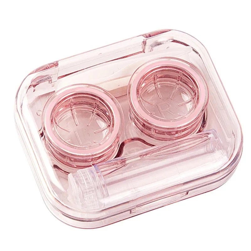 Picture of Portable Contact Lens Box Simple Cute Instagram Girls Heart Companion Storage Box High-end Transparent Contact Lens Box