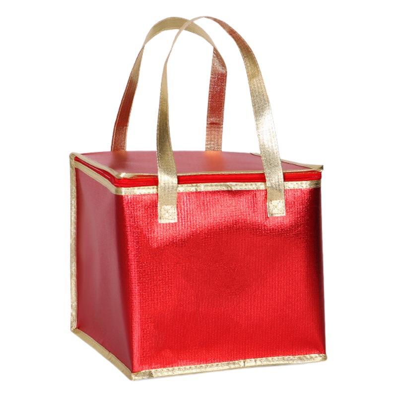 Wholesale Insulated Cake Bags in Stock, Thickened Non-Woven Fabric Ice Bags, Waterproof Aluminum Foil Bags, Cold Storage and Preservation Bags, Insulated Bags