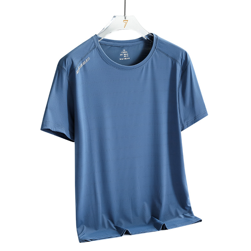 Picture of Summer New Printed Ice Silk T-shirt Men's Sports Leisure Running Fitness Breathable Short-sleeved Men's Outdoor Quick-drying Clothes