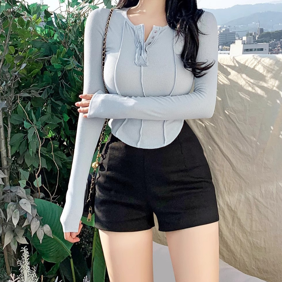 Black High-Waisted Shorts for Women, Summer Hot Girl Hot Pants, Leggings, Suit, Jazz Dance, Tight-Fitting, Hip-Hugging, Elastic and Slimming