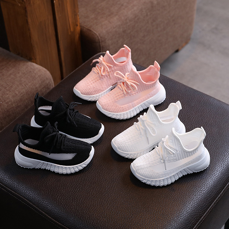 Picture of Spring and Autumn and Summer Boys and Girls Hollow-out Flying Weaving Shoes Middle and Big Children's Shoes Light Plate Breathable Student Shoes Trendy Casual Shoes