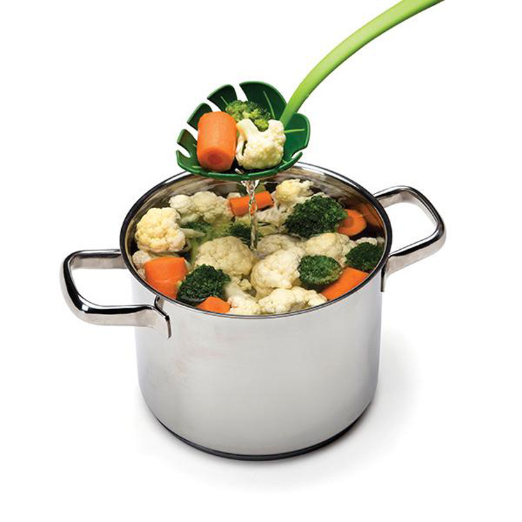 Picture of Creative kitchen green leaf colander turtle leaf spoon noodle spoon spoon spoon spoon drain daily necessities tools cooking spoon shovel