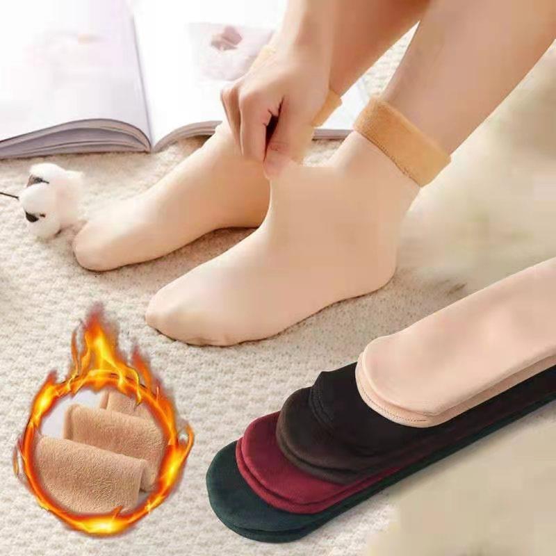 Autumn and winter socks women thick plus velvet cold warm self-heating snow socks men and women floor socks tube socks wholesale