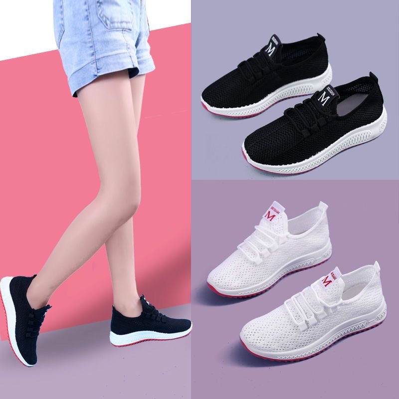 Wholesale summer new fashion sports versatile casual women's shoes light net shoes summer running shoes breathable travel shoes