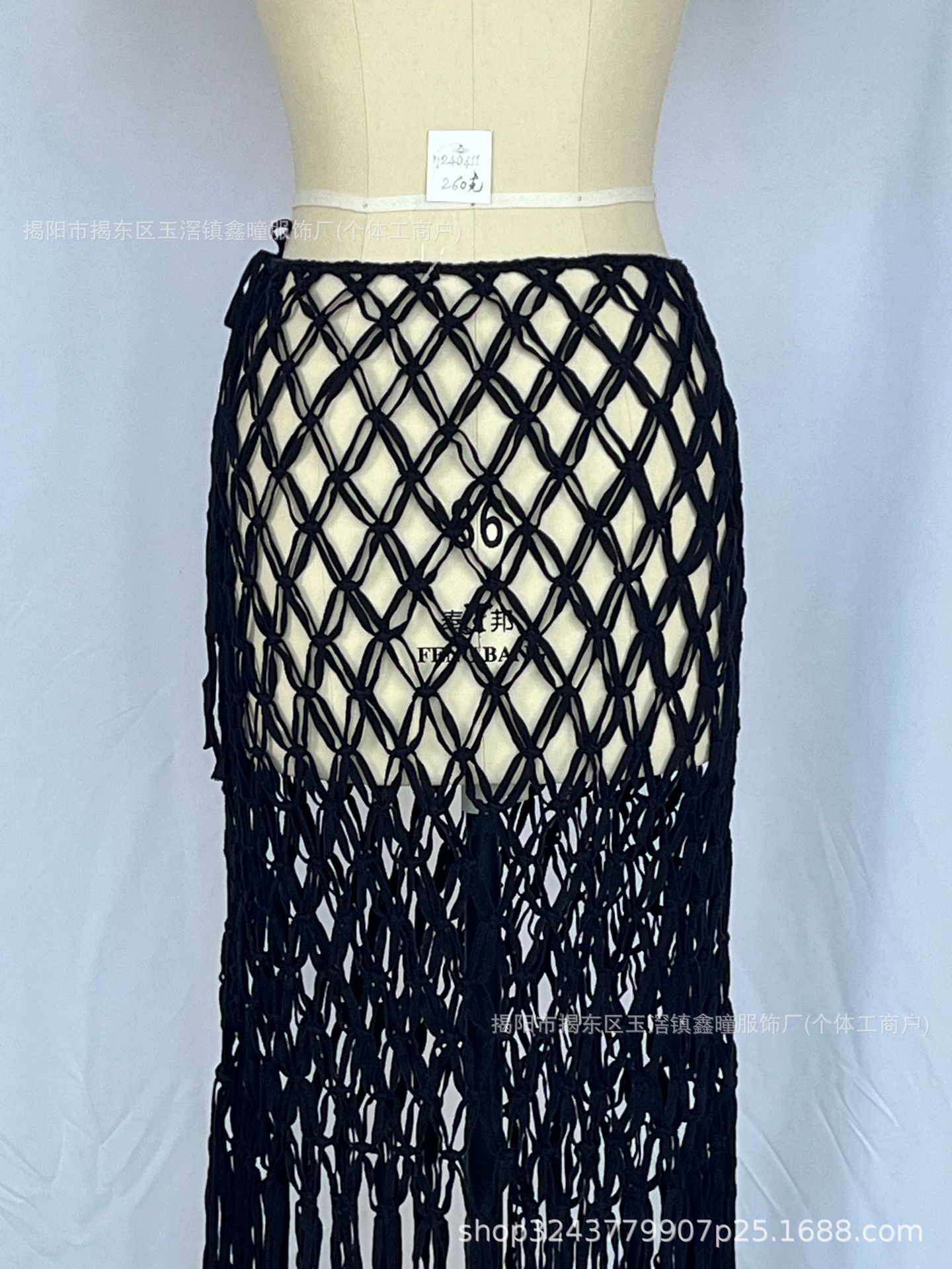 H240411 Cross-Border Amazon Popular Intangible Cultural Heritage Bohemian Style Skirt Fashion Design Hand-Knitted High-Definition Style