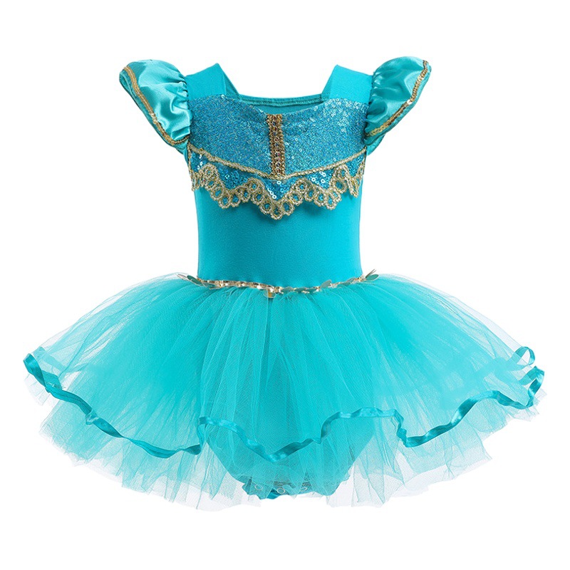 Foreign trade children's clothing wholesale girls cartoon ballet dance clothes Jasmine princess clothes girls dress children's costumes