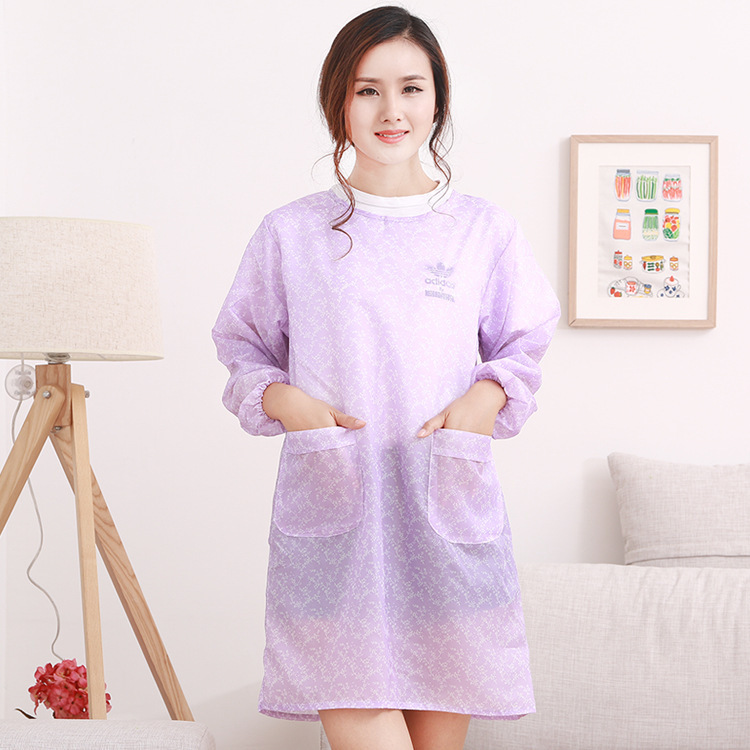 Picture of Summer Thin Cool Apron Korean Style Fashion Overalls Waterproof Apron Women's Retro-dressing Adult Sunscreen Overalls