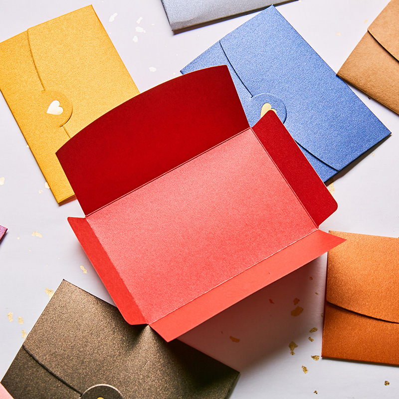 Picture of Small greeting card envelope card sleeve gilded love special paper envelope western color small envelope pearl paper envelope