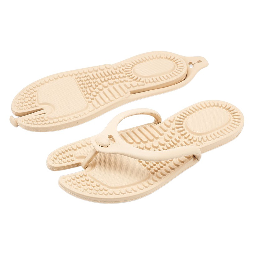 Summer new foldable travel couple flip flops cross-border plus size Korean casual fashion all-matching men's slippers
