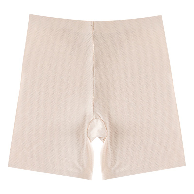 New Traceless Anti-gloss Breathable Women's Safety Pants Pinhole Belly-lifting Hip-lifting No-bondage Ice Silk Hip-wrap Panties Women's