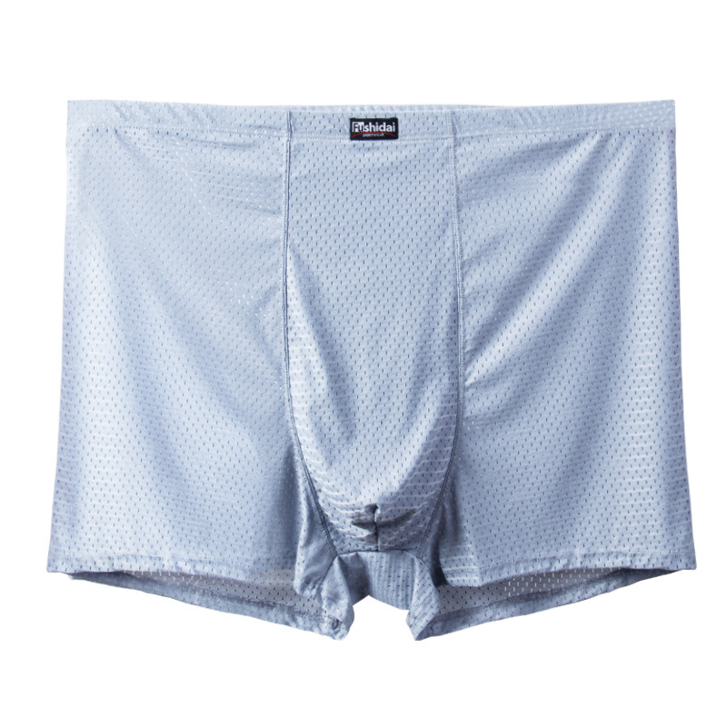 Picture of Mesh Ice Silk Underwear Men's Large Size Boxer Briefs Big Fat Man Nylon Large Breathable Summer 200kg