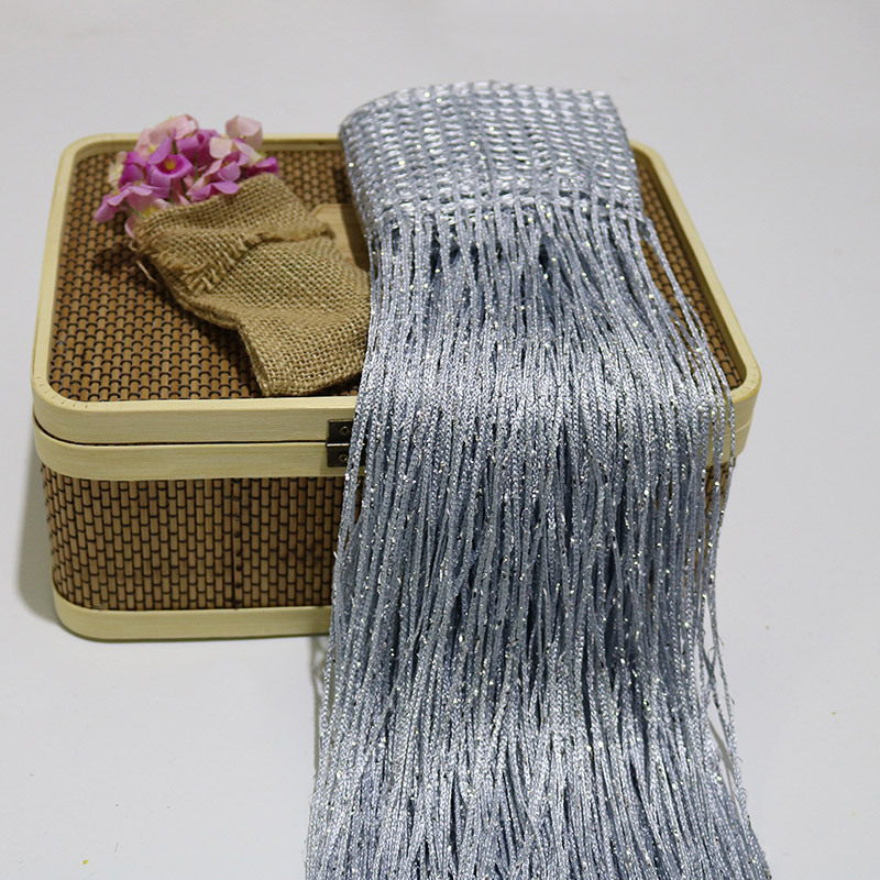 Picture of Hot Selling Encrypted Silver Thread Curtain Door Curtain Hanging Curtain Partition Entrance Curtain Non-Tangled Korean Wedding Decorative Curtain Wholesale