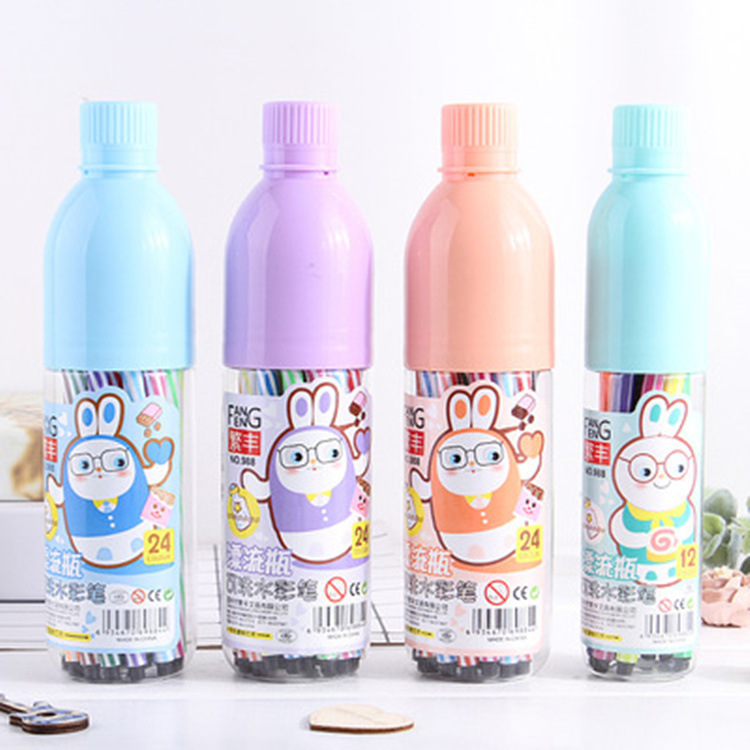 Wholesale Cartoon Watercolor Pens for Children and Students Graffiti Pen Set Creative Cute Painting Brushes Children's Stationery Gifts