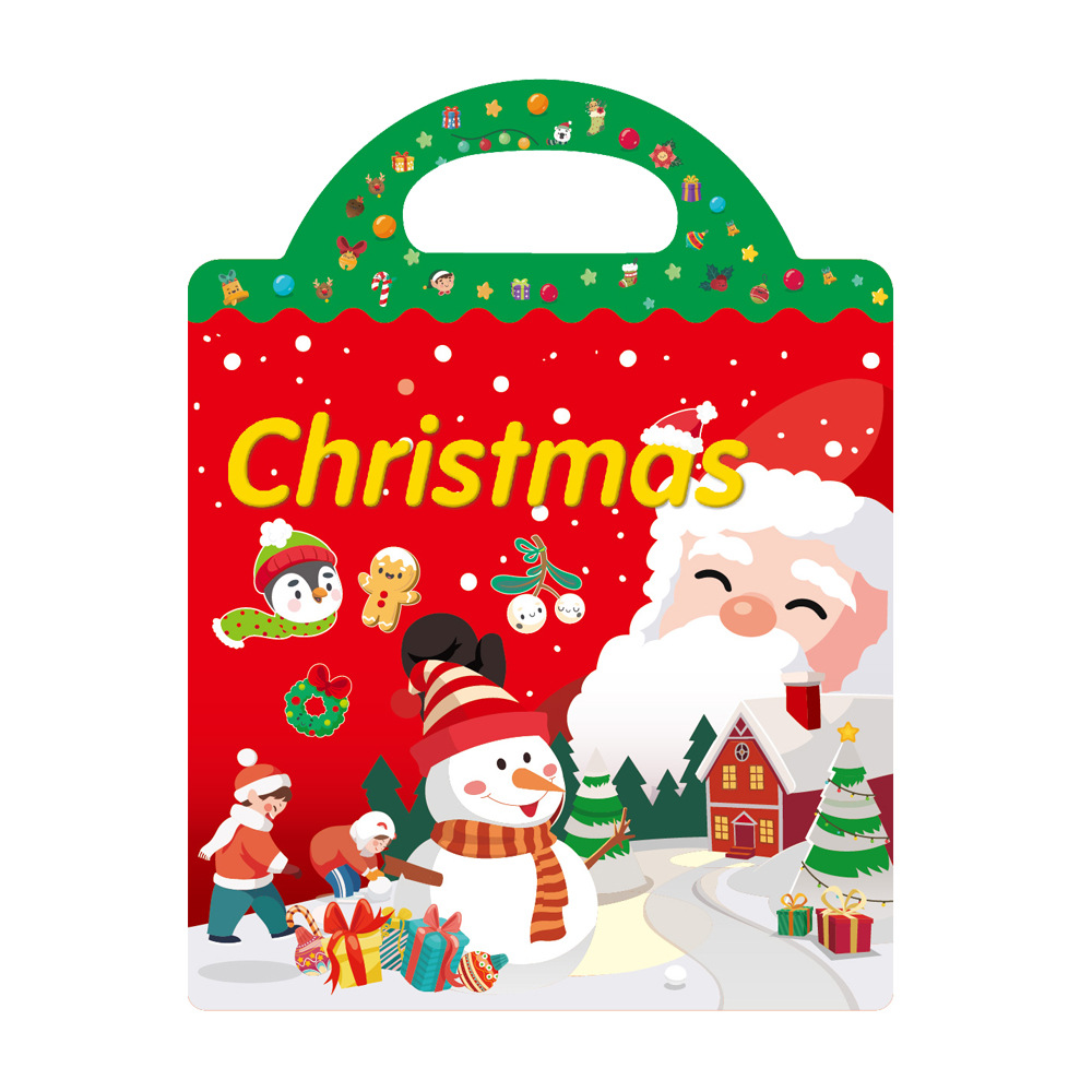 Picture of Cross-border DIY fun children's scene sticker book early education concentration training can be moved repeatedly paste quiet book