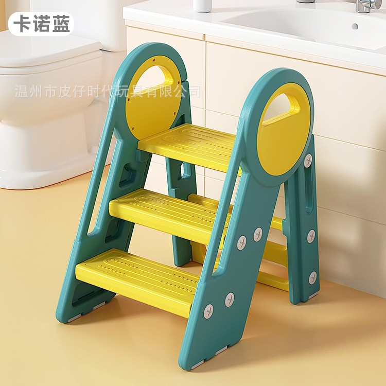 Picture of Multifunctional Children's Safety Double-layer Step Stool Baby Non-slip Height-increasing Children's Birthday Gift Step Stool Step Stool