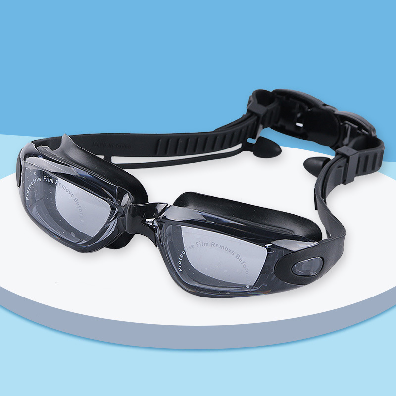 Picture of Cross-Border High-Definition Swimming Goggles, Anti-Fog, Eye-Proof, Silicone Myopia Glasses, Waterproof Swimming Equipment, Electroplated Swimming Goggles Wholesale