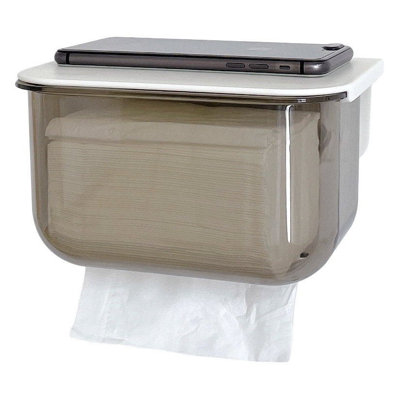 Bedroom toilet transparent tissue box wall-mounted paper box wash towel storage wall-mounted paper box wholesale