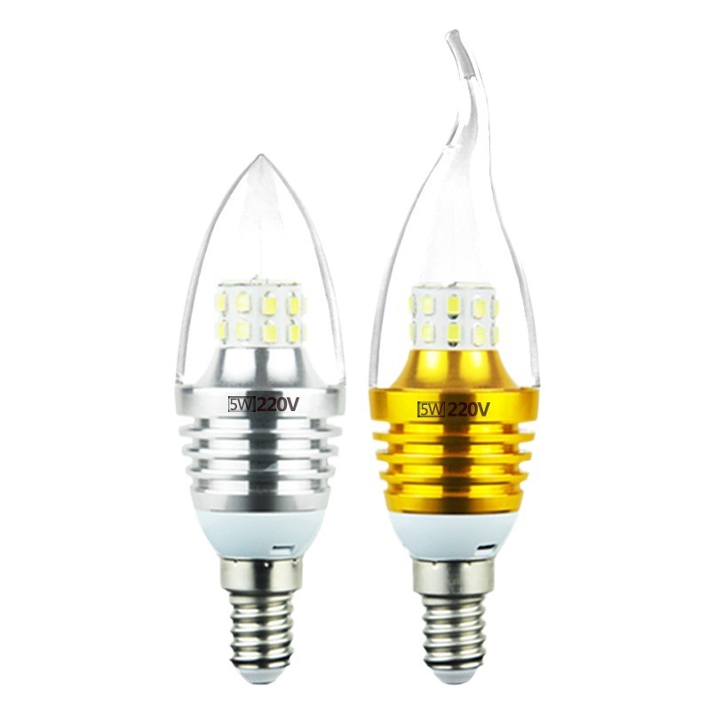 led candle bulb e27 small screw tip bulb pull tail light source household small power e14 energy saving candle lamp wholesale