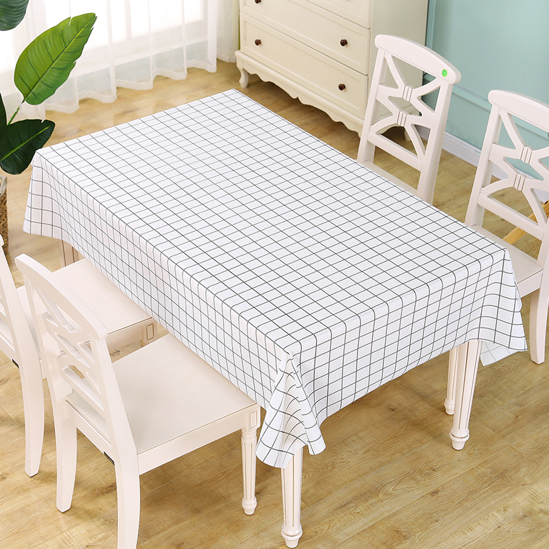 Picture of Cross-border Foreign Trade ins Style Nordic Pastoral PEVA Tablecloth Simple Anti-scalding Waterproof Oil-proof Wash-free PVC Plaid Tablecloth