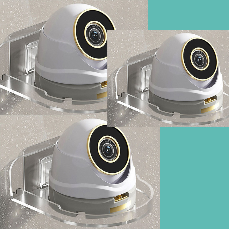 Picture of Surveillance Base Support Camera Bracket Bracket Kitchen Bathroom Punch-Free Wall-Mounted Storage Shelf