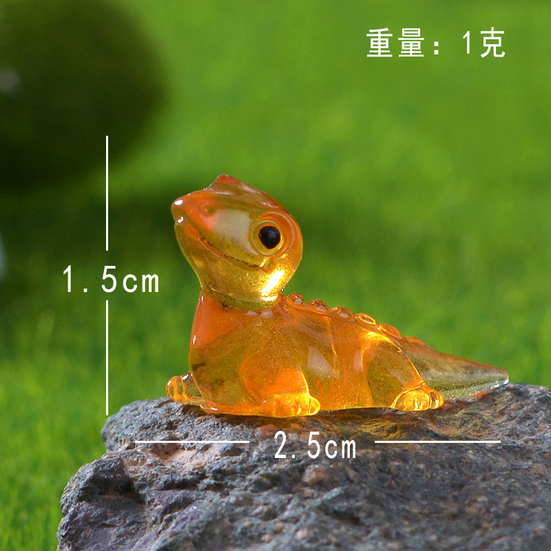 Picture of Cross-Border Cute Luminous Cute Little Lizard Micro Landscape Gardening Ornaments Cartoon DIY Material Resin Crafts