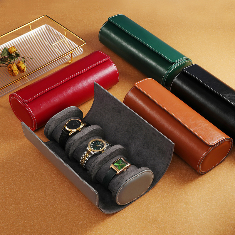 Picture of 2025 New Cross-Border Portable 1 Position 2 Positions 3 Positions Watch Box Pu Leather Watch Storage Box Packaging Box Wholesale