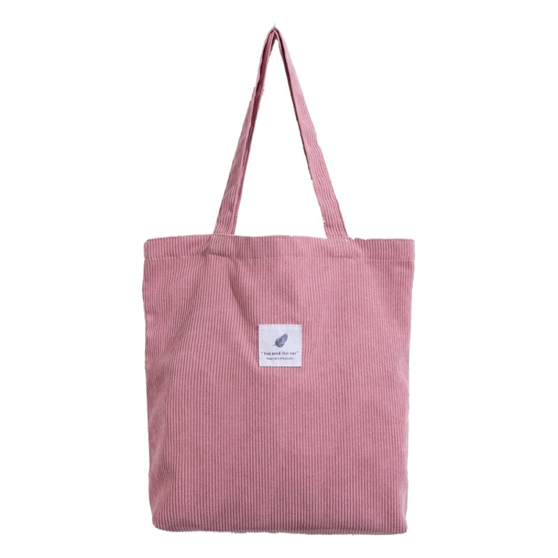 Spot Corduroy Shoulder Bag Baita Student Handbag 2024 Guangzhou Shiling Casual Shopping Bag Women's Tote Bag