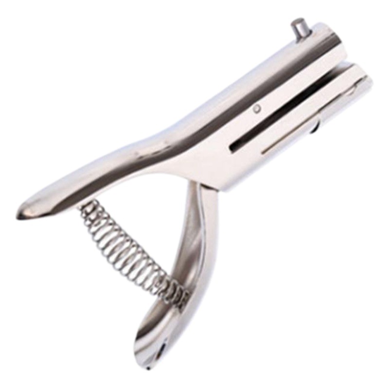 Single-hole long-distance punching machine PVC card Middle punch 3mm6mm round hole hard plastic bag hole opener punch pliers