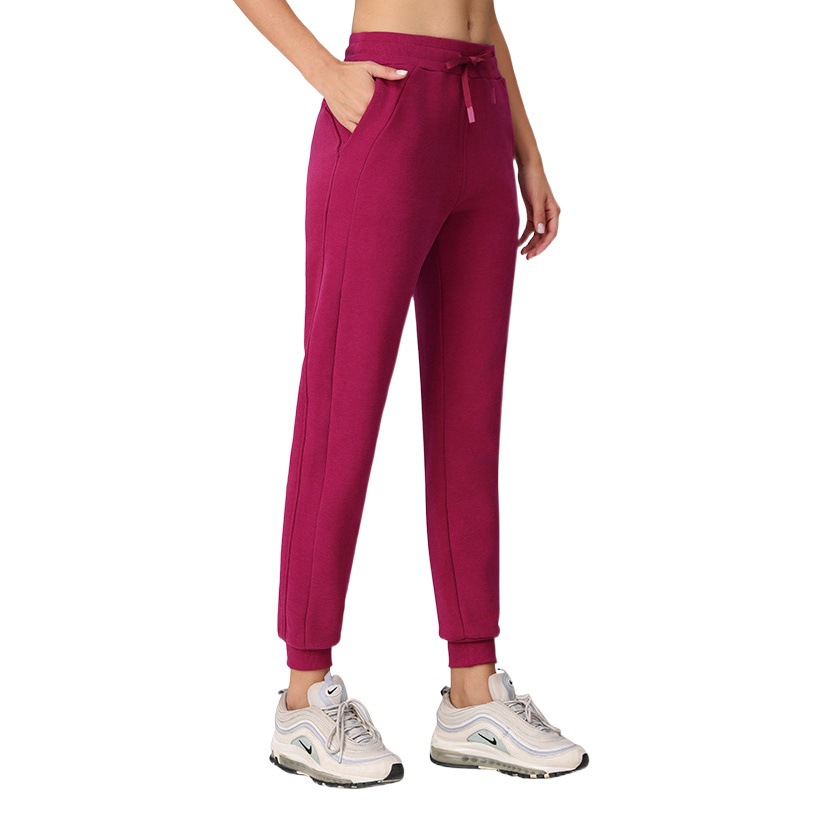 Lining fleece-lined warm loose sports ankle-tied Scuba comfortable skin-friendly fashion all-match yoga casual sweatpants for women