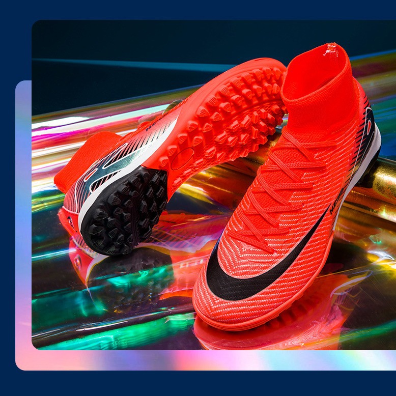Cross-border New Soccer Shoes Training Shoes plus size High-top Teenager Students Shattered Nails Spike Children Spike Soccer Shoes