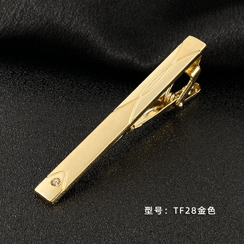 Picture of Men's Tie Clip Manufacturer Direct Sales Yiwu Cross-Border Business Metal Tie Clip Tieclips Bow Tie Business Style