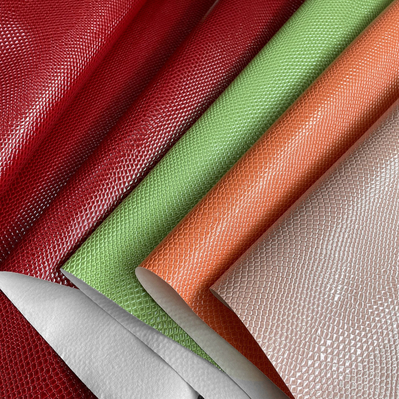 Spot Two-Color Crystal Lizard Pattern Pvc Leather 0.75mm Furniture Equipment Mobile Phone Case Artificial Pvc Leather Fabric