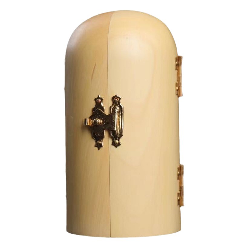 Boxwood Carving Portable Buddhist Niche Thousand-Handed Guanyin Bodhisattva Western Three Holy Statue Three-Open Box Buddha Statue Home Decoration