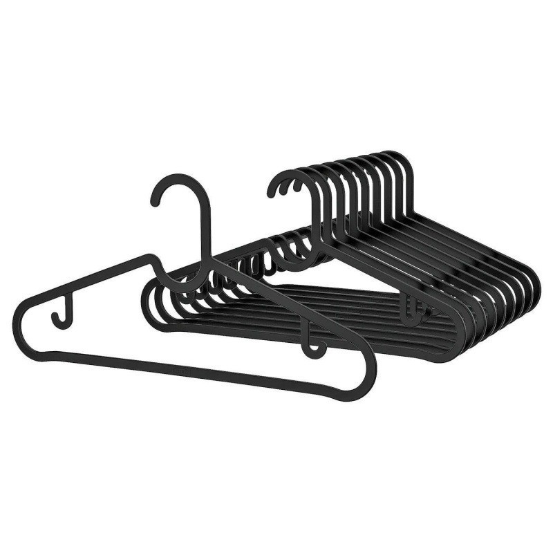 [Quality Price Selection] Clothes Hanger Black Small 10 Count Storage Clothes Rack Underwear