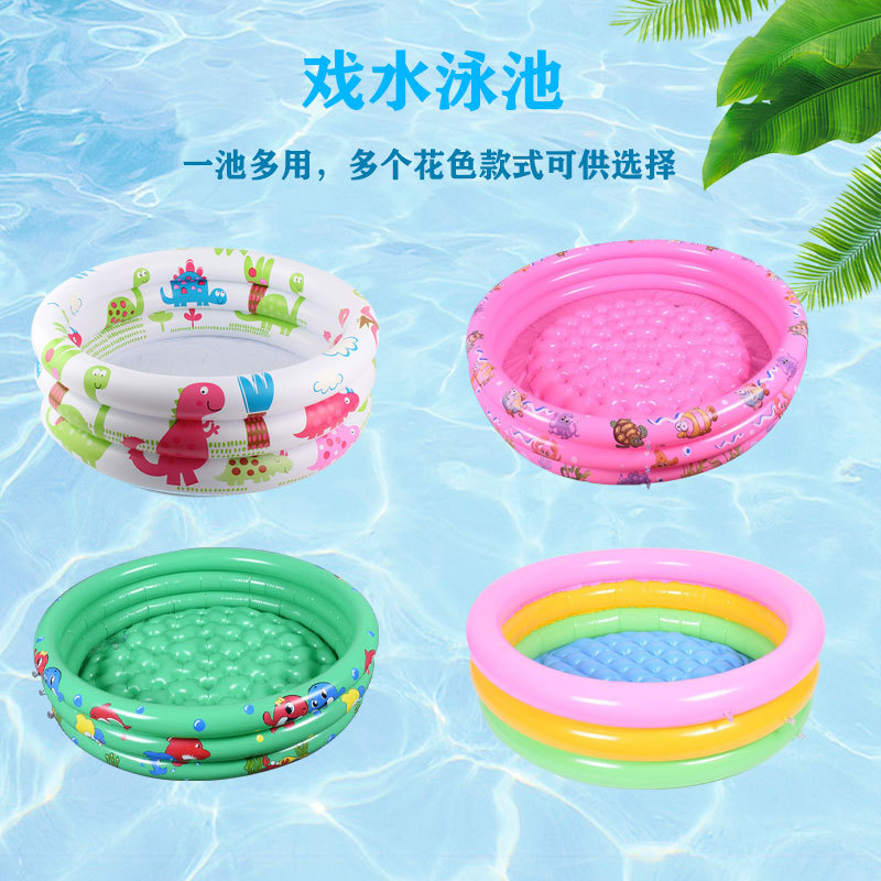 Picture of Baby Family Pool Safety and Environmental Protection Cartoon Bubble Bottom Swimming Pool Color Ocean Ball Pool Children's Water Play Toys